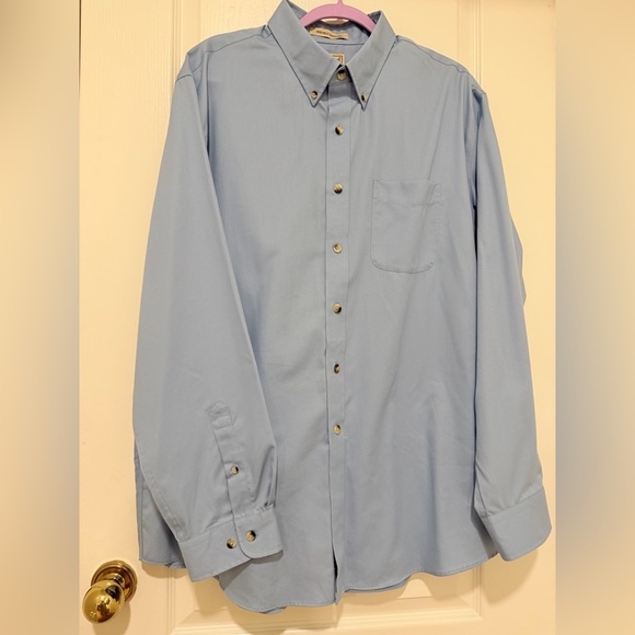 L.L. Bean Light Blue Button Down Shirt Men’s XL Regular Long Sleeve Classic Fit - Picture 5 of 6